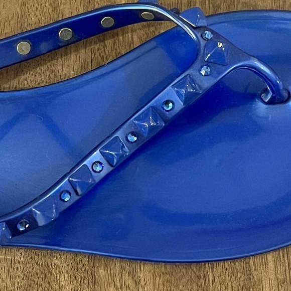 Blue Studded Jelly Sandals - Size 5 - Picture 3 of 3
